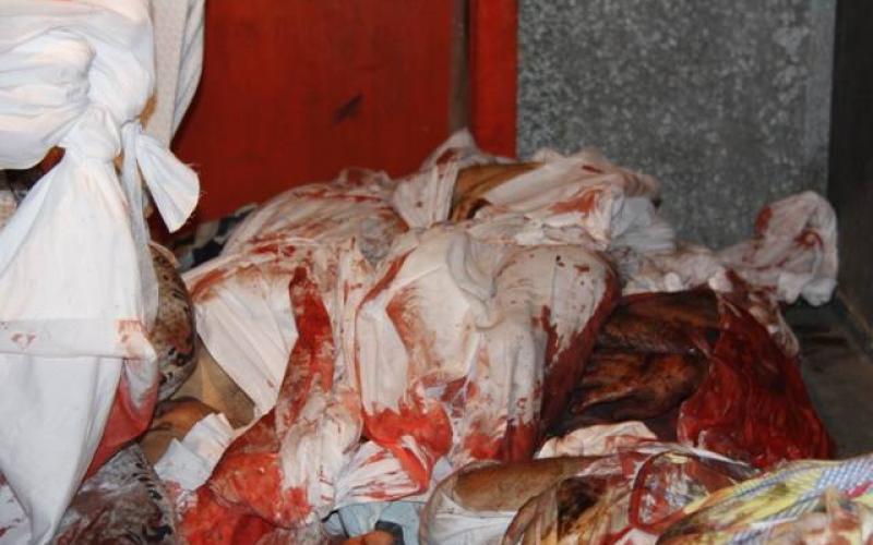 صور: شهداء رفح بثلاجات الخضار والبوظة