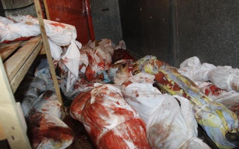 صور: شهداء رفح بثلاجات الخضار والبوظة
