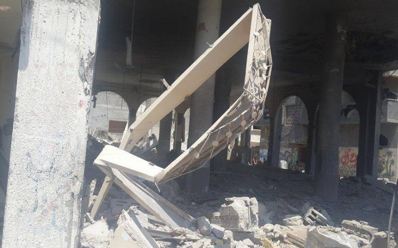 صور: الدمار الذي لحق بمسجد الاحسان