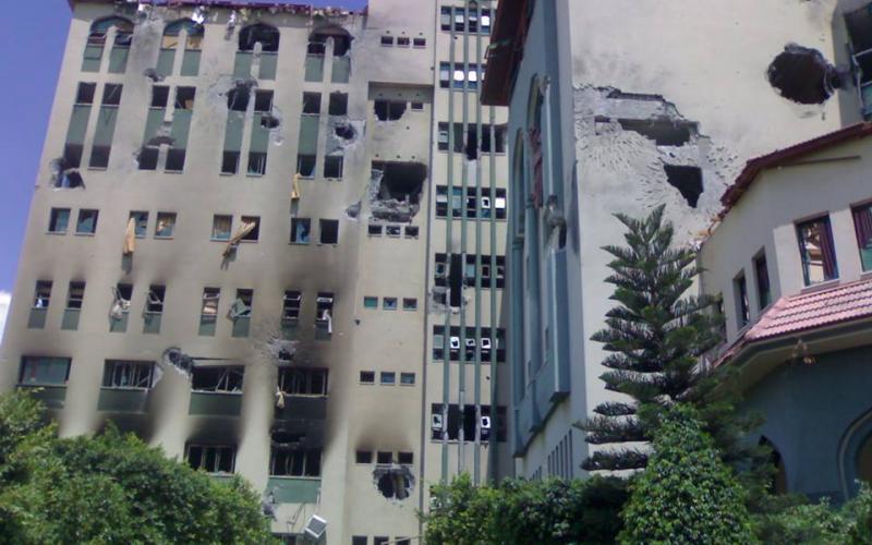 صور: قصف الاحتلال لكلية المجتمع بغزة