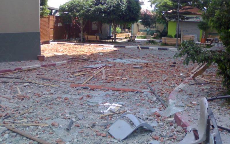 صور: قصف الاحتلال لكلية المجتمع بغزة