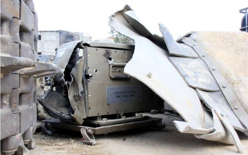 صور: تدمير احدى الآليات شرق حي التفاح