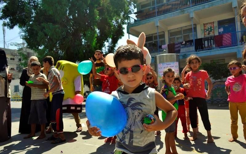 صور: مشروع الدعم النفسي للأطفال النازحين