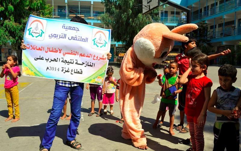 صور: مشروع الدعم النفسي للأطفال النازحين