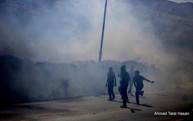 صور: مواجهات عنيفة في نابلس دعمًا لغزة