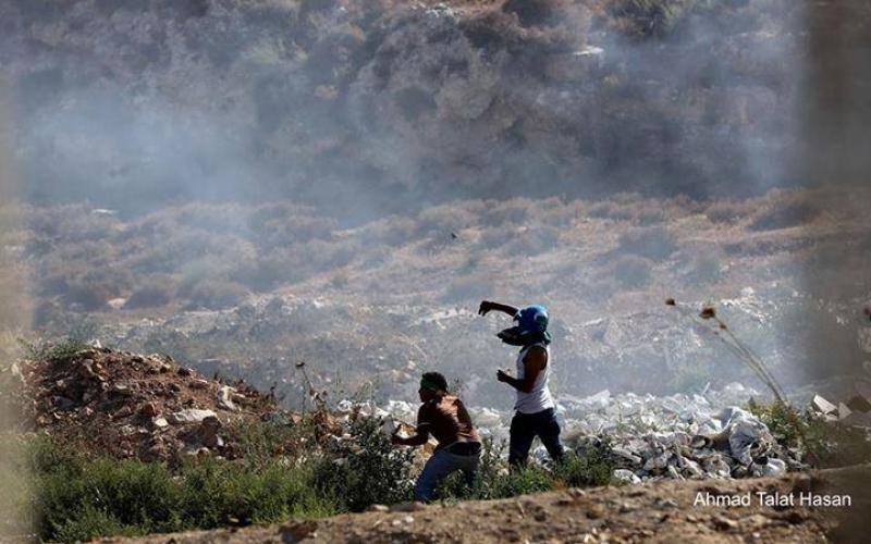 صور: مواجهات عنيفة في نابلس دعمًا لغزة
