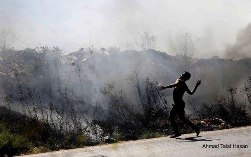 صور: مواجهات عنيفة في نابلس دعمًا لغزة