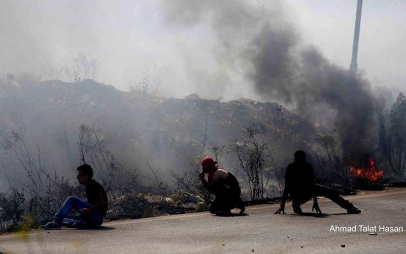 صور: مواجهات عنيفة في نابلس دعمًا لغزة