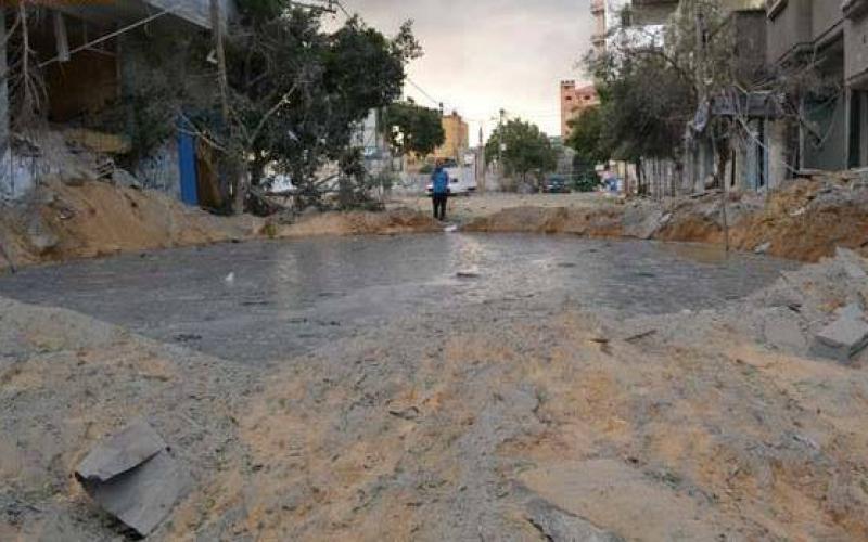 صور: قصف منزل عائلة الحاج بالنصيرات