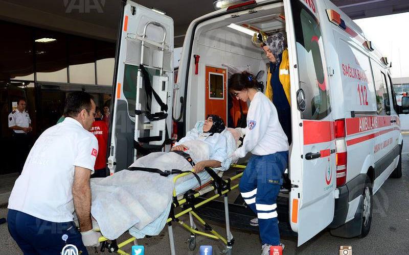 صور: جرحى غزة يصلون تركيا لتلقي العلاج
