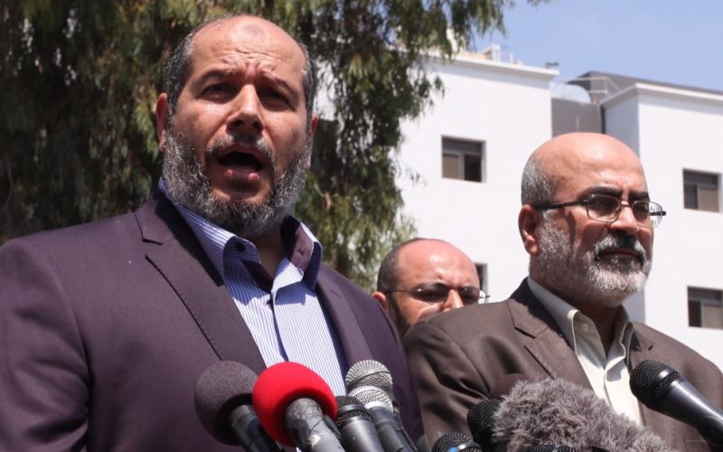 صور: مؤتمر وفد حماس العائد لغزة