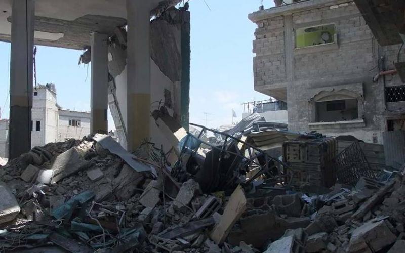 صور: آثار تدمير الاحتلال لمسجد الصفاء بالبريج