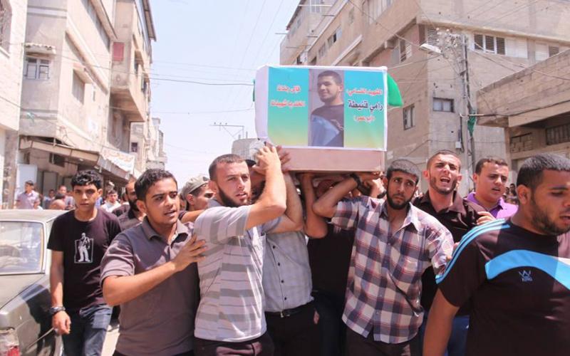 صور: تشييع جثمان الشهيد "قنيطة" شرق غزة