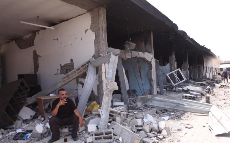 صور: استهداف غرف الصيادين بميناء غزة