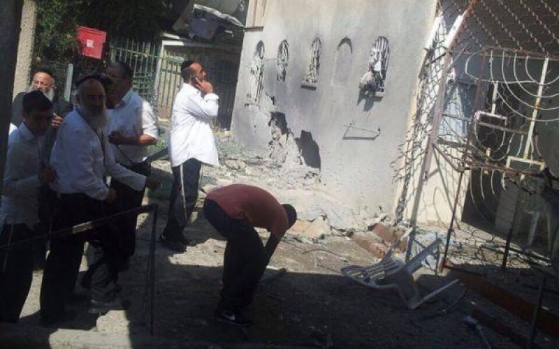 صور: صاروخ للقسام يدمر كنيس إسرائيلي