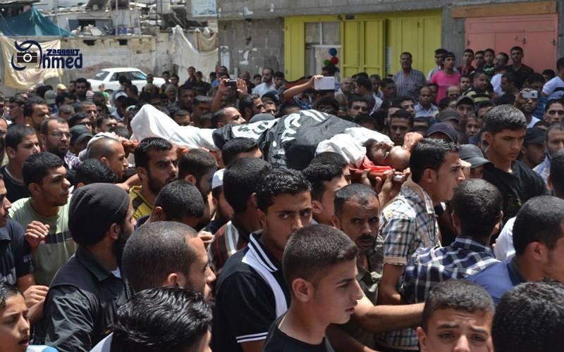 صور: جنازة الشهيد ياسين أبو حمد بالنصيرات