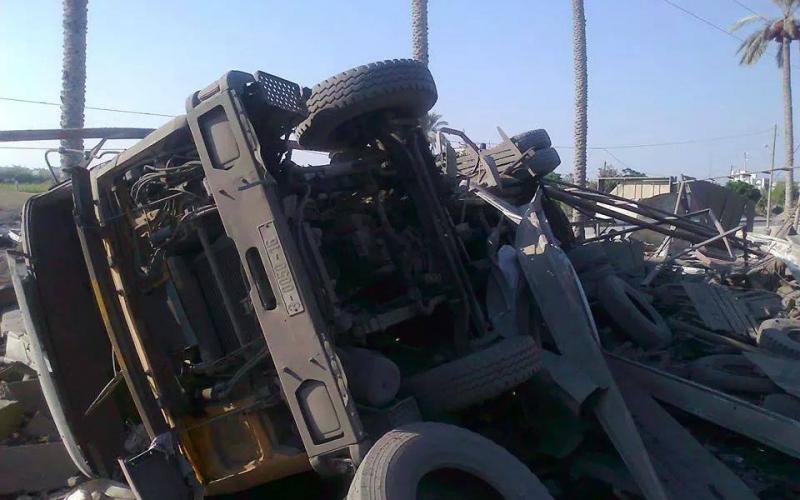 صور: قصف مصنع للباطون بالنصيرات