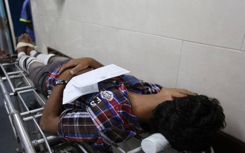 صور: 35 إصابة بقصف منزل "عقلين" بغزة