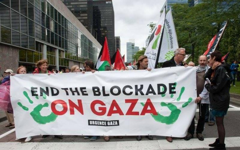 صور: مسيرة تضامنية مع أطفال فلسطين أمام مقر الاتحاد الأوروبي