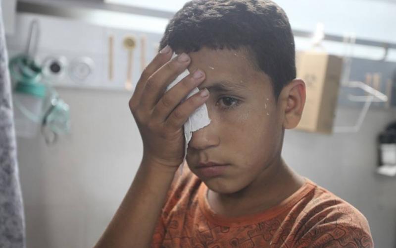 صور: جرحى أطفال بقصف إسرائيلي بغزة