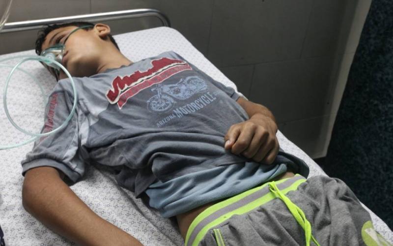 صور: جرحى أطفال بقصف إسرائيلي بغزة