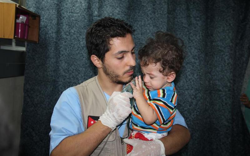 صور: إصابات بقصف برج المجمع الإيطالي