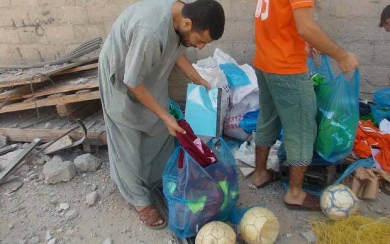 صور: التهدئة تكشف حجم الدمار في نادي "الرباط"