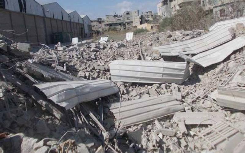 صور: التهدئة تكشف حجم الدمار في نادي "الرباط"