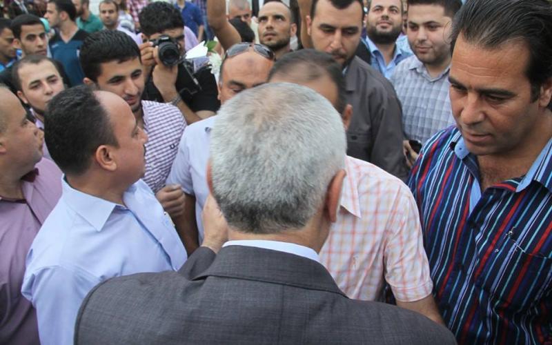 صور: هنية يشارك الإعلاميين فرحة النصر