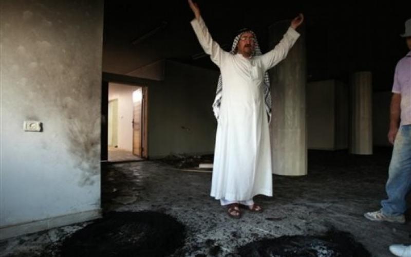 صور..حرق مسجد قصرة بنابلس