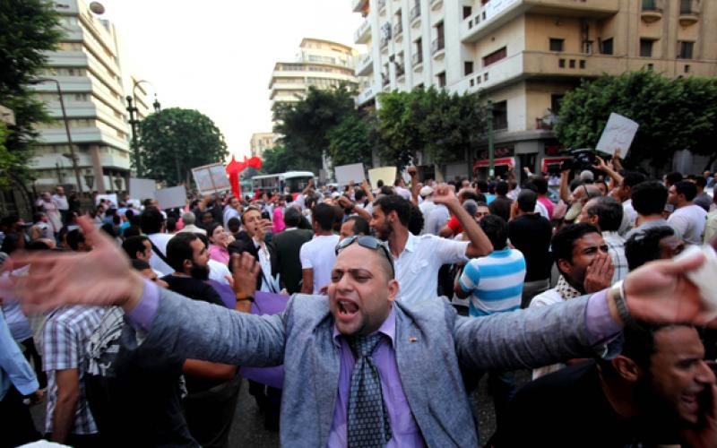 تظاهرات بالقاهرة تنديداً بقانون الطوارئ