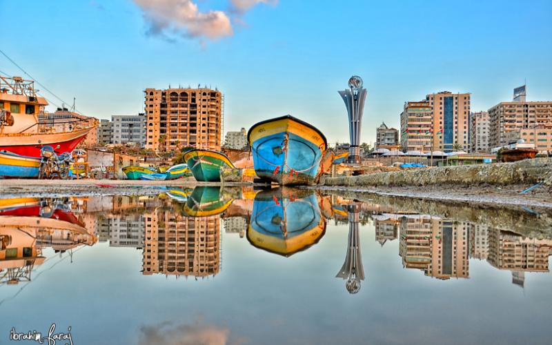 صور لميناء غزة بأسلوب رائع جداً
