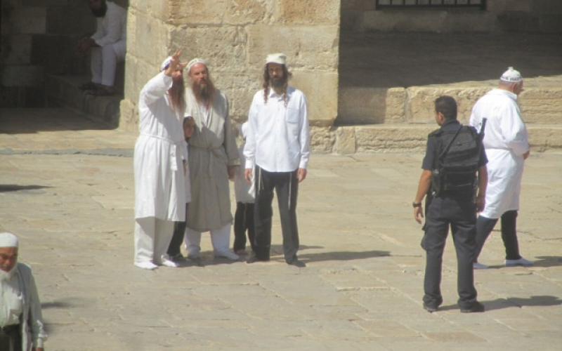 صور..مغتصبون يؤدون شعائر تلمودية بالأقصى
