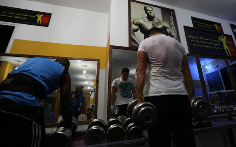 صور: رياضة "كمال الأجسام" بغزة