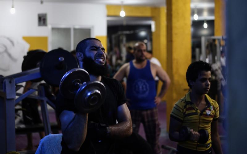 صور: رياضة "كمال الأجسام" بغزة
