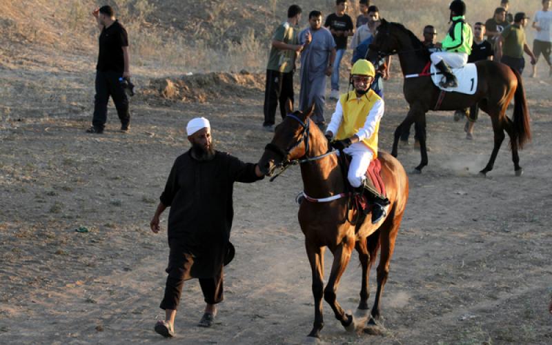 صور: سباق الخيول شمال قطاع غزة