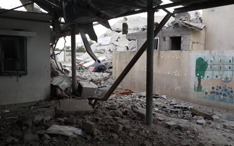 ‫صور:‬ آثار العدوان على المدارس بخان يونس