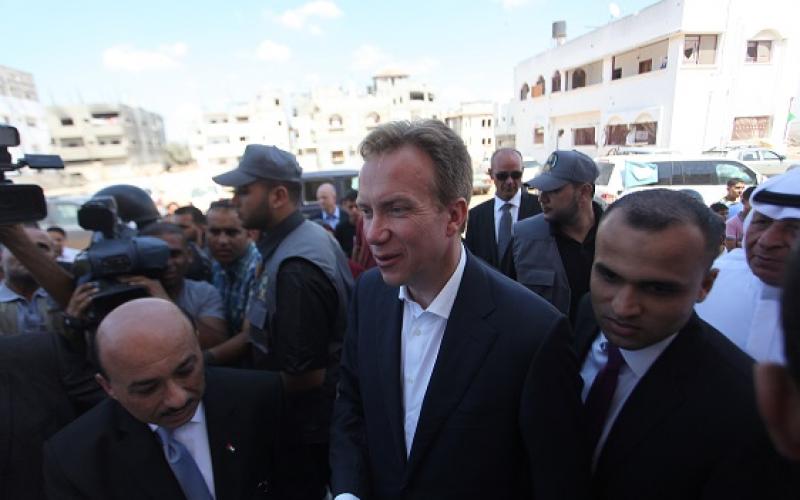 صور: زيارة وزير خارجية النرويج لغزة