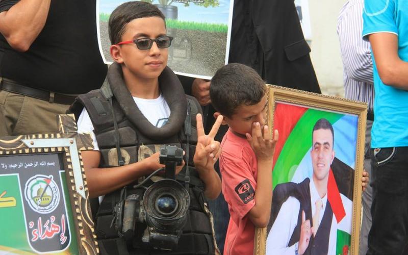 صور: اعتصام أهالي شهداء الصحافة في غزة