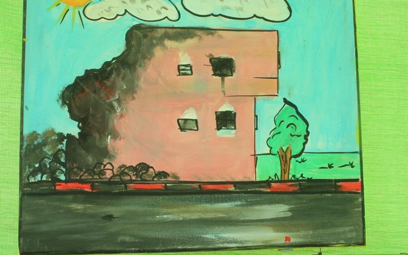 صور: أطفال يجسدون صدمة الحرب في خانيونس