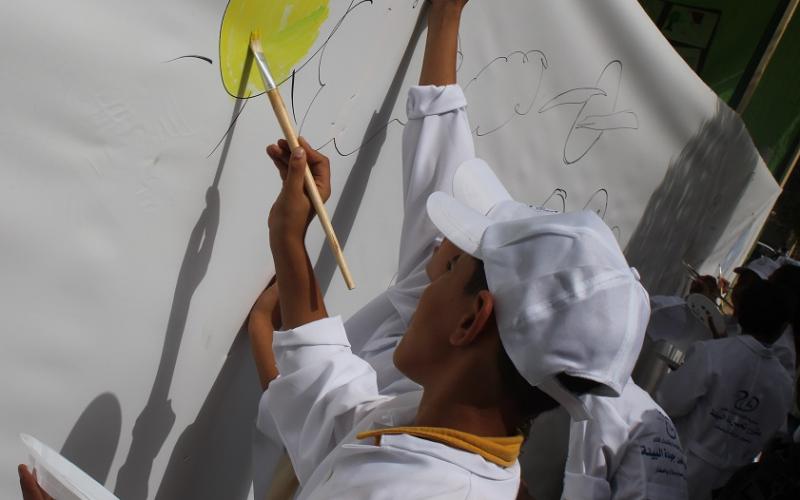 صور: أطفال يجسدون صدمة الحرب في خانيونس