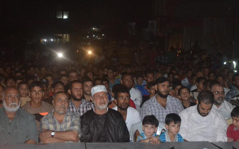 صور: عرض مرئي لشهداء القسام في دير البلح