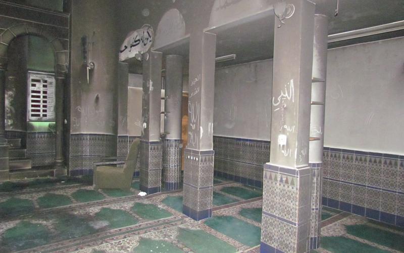 صور مسجد "النور" عقب إحراقه