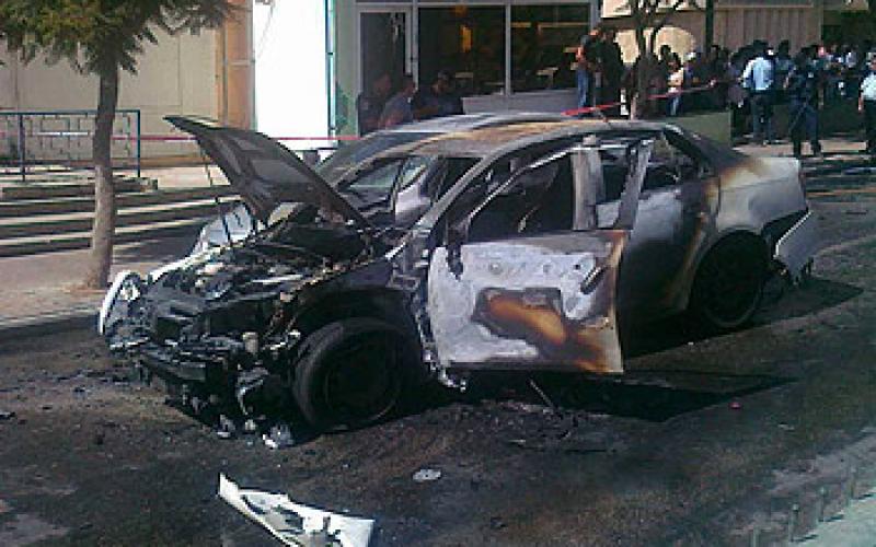 صور..انفجار سيارة وسط "كريات غات"