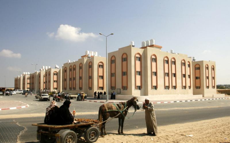 صور.. افتتاح حي "توهوكو" السكني بخانيونس