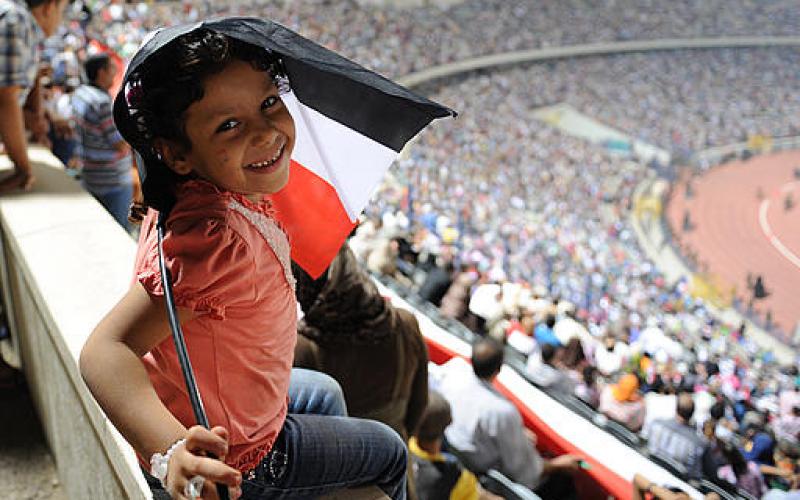 صور.. مرسي يلقي خطاب أكتوبر وسط الآلاف