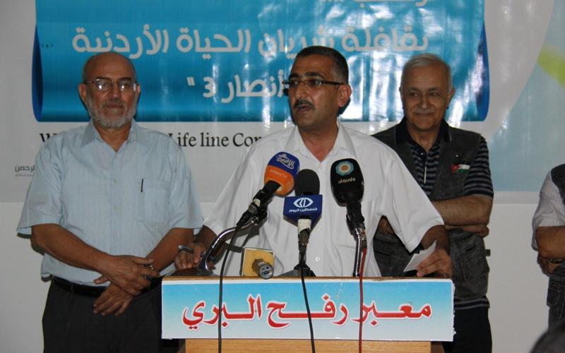 بالصور... وصول قافلة أردنية تضامناً مع غزة