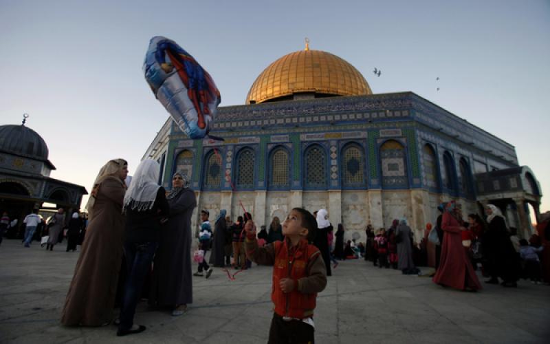 صور: أجواء العيد في المسجد الأقصى