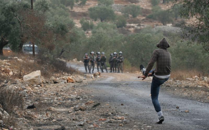 صور: موجهات شبان مع الاحتلال بنابلس