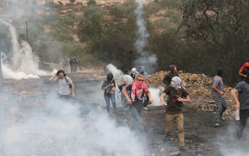 صور: موجهات شبان مع الاحتلال بنابلس